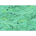 thumbnail image 1 of Ahgly Company Indoor Rectangle Patterned Turquoise Green Area Rugs, 7' x 9', 1 of 6