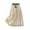 Khaki, variant on Boho Skirt Women's Fashion Double Layered Solid Color Elastic Waist Flowy Midi Skirt Summer Skirts for Women 2025 Vacation
