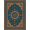 Navy Blue Orange Teal, Pattern 3, variant on ODIKA Border Distressed Scroll Boho Center Bordered Vintage Ornamental Refined for Playroom, Bedroom, Reading Nook, Pet Friendly & Kids Safe Play