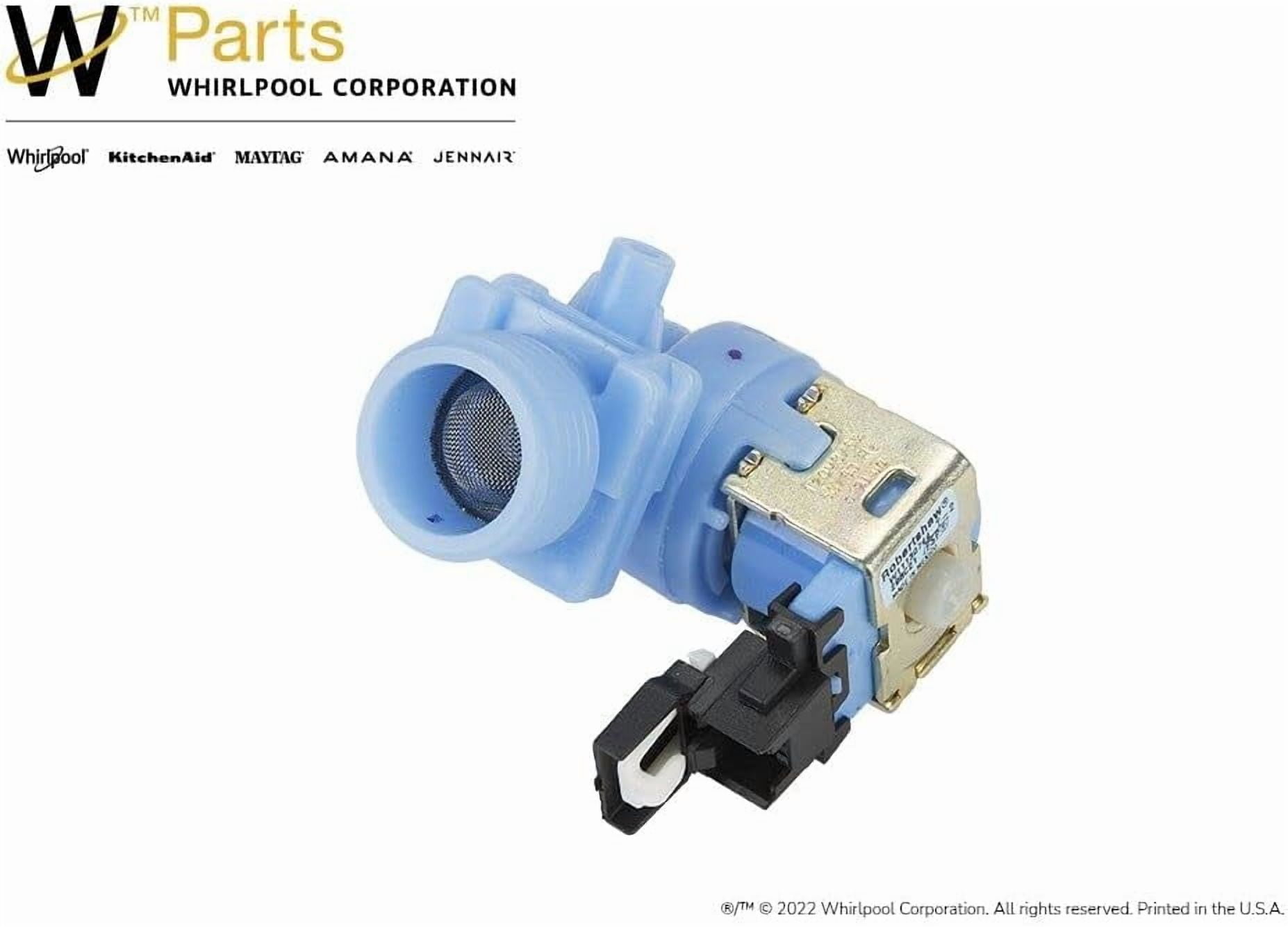 Whirlpool W11175771 Dishwasher Water Inlet Valve