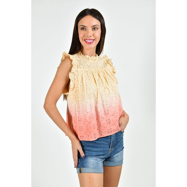 Blusa bordada Roman Fashion Algodon Juvenil 1590 Durazno rosa claro CH