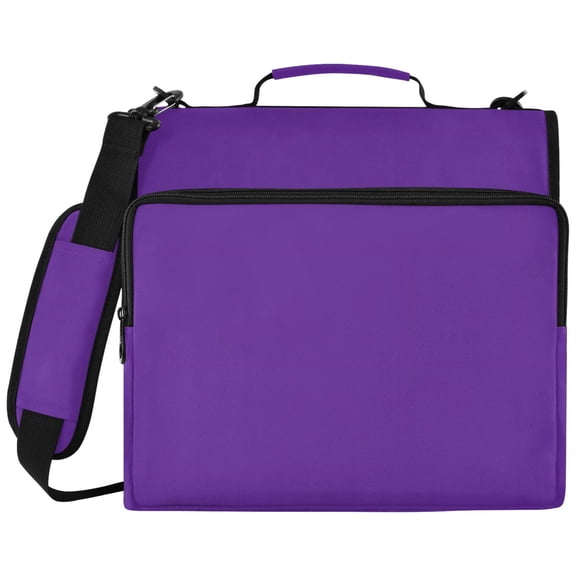 ALAZA Zipper Binder Dark Purple Pattern 2 inch 3 Ring 500 Sheet Capacity Trapper Keeper File Folder Organizer Bag