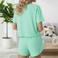 thumbnail image 4 of Yievot Womens Short Sleeve Pajamas Sets Summer Lounge Set Soft Comfy Shorts Sleepwear Set 2 Piece Pjs Sets, 4 of 5