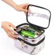 thumbnail image 4 of Makeup bag Cosmetic bag 3 Pcs Marble Makeup Bag Set Travel Makeup Bags for Women PU Leather Make Up Bag Makeup Pouch for Girls, Portable Waterproof Fo, 4 of 4