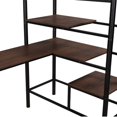 thumbnail image 6 of Churanty Twin Over Full Loft Bed Metal Frame with Desk and Ladder and Separate Platform Bed, 6 of 8