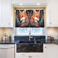 thumbnail image 6 of Fox Flowers Floral Circle Kitchen Curtains Half Tier Curtain 2 Rod Pockets Bathroom Bedroom Cupborad Living Room 27"x36", 6 of 8