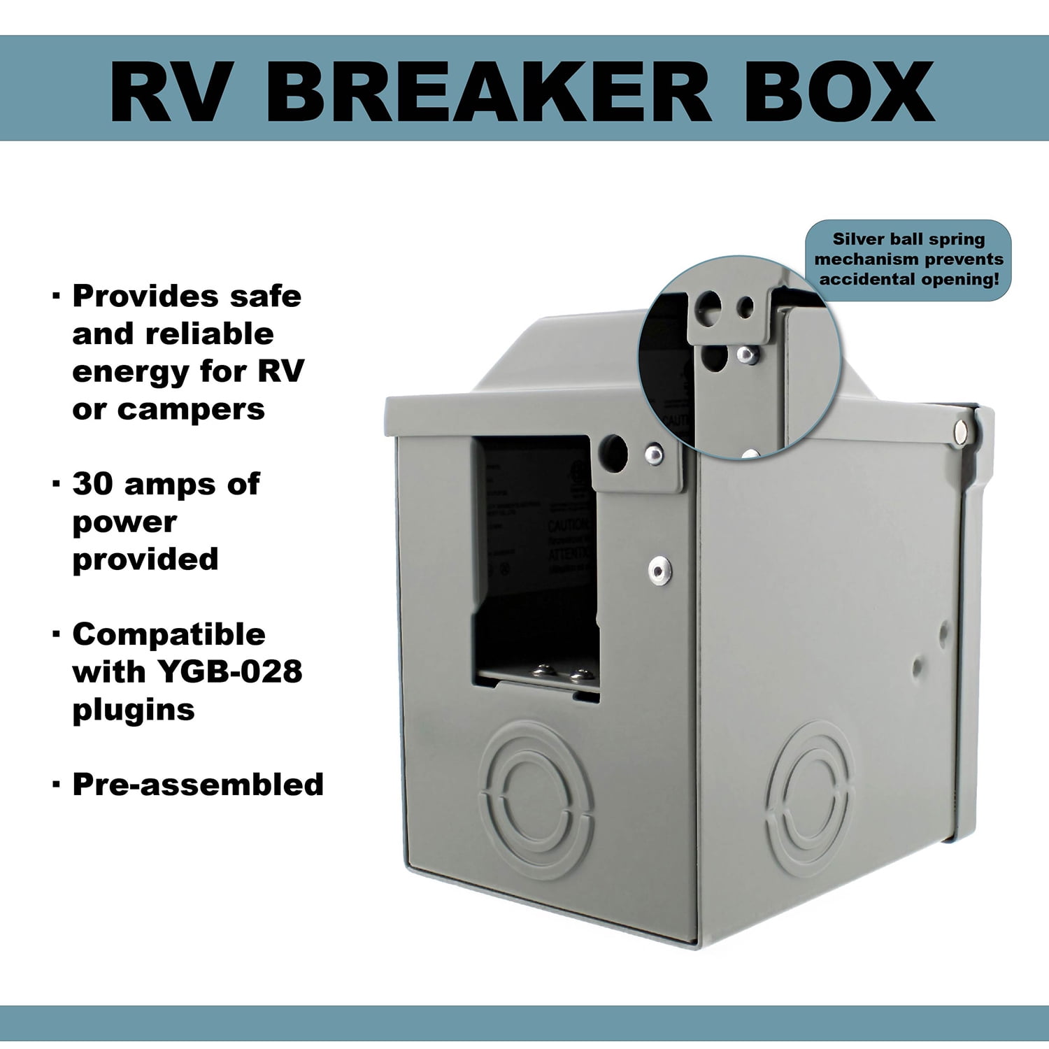 Dumble Rv Breaker Box Rv Electrical Outlet Rv Plug Box Rv Box 30 Amp Rv Panel Walmart Com
