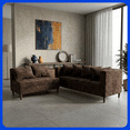 thumbnail image 1 of LASE Muebles Sala Esquinera Italia Sofá + Loveseat Configurable en L 6 cojines Marfil, 1 of 7