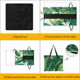 thumbnail image 3 of Tropical Leaves Waterproof Picnic Blanket with Foldable Zipper, Suitable for Outdoor Use, Suitable for Travel, Camping, Beaches, Parks, Grasslands, Picnic Blanket Accessories, 3 of 7