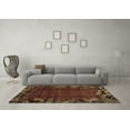 thumbnail image 3 of Ahgly Company Indoor Square Abstract Brown Modern Area Rugs, 6' Square, 3 of 4