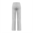 thumbnail image 7 of Ribbed Pants for Women, Audhol Women's Elastic Slim Fit Pants Sports Leisure Solid Color Brushed Strip Pocket Casual Pants Knit Pants for Women Light Ashy S, 7 of 7