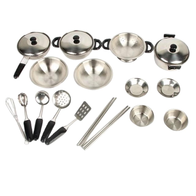 Juguetes de cocina para niños Sunnimix 20 piezas utensilios de acero inoxidable