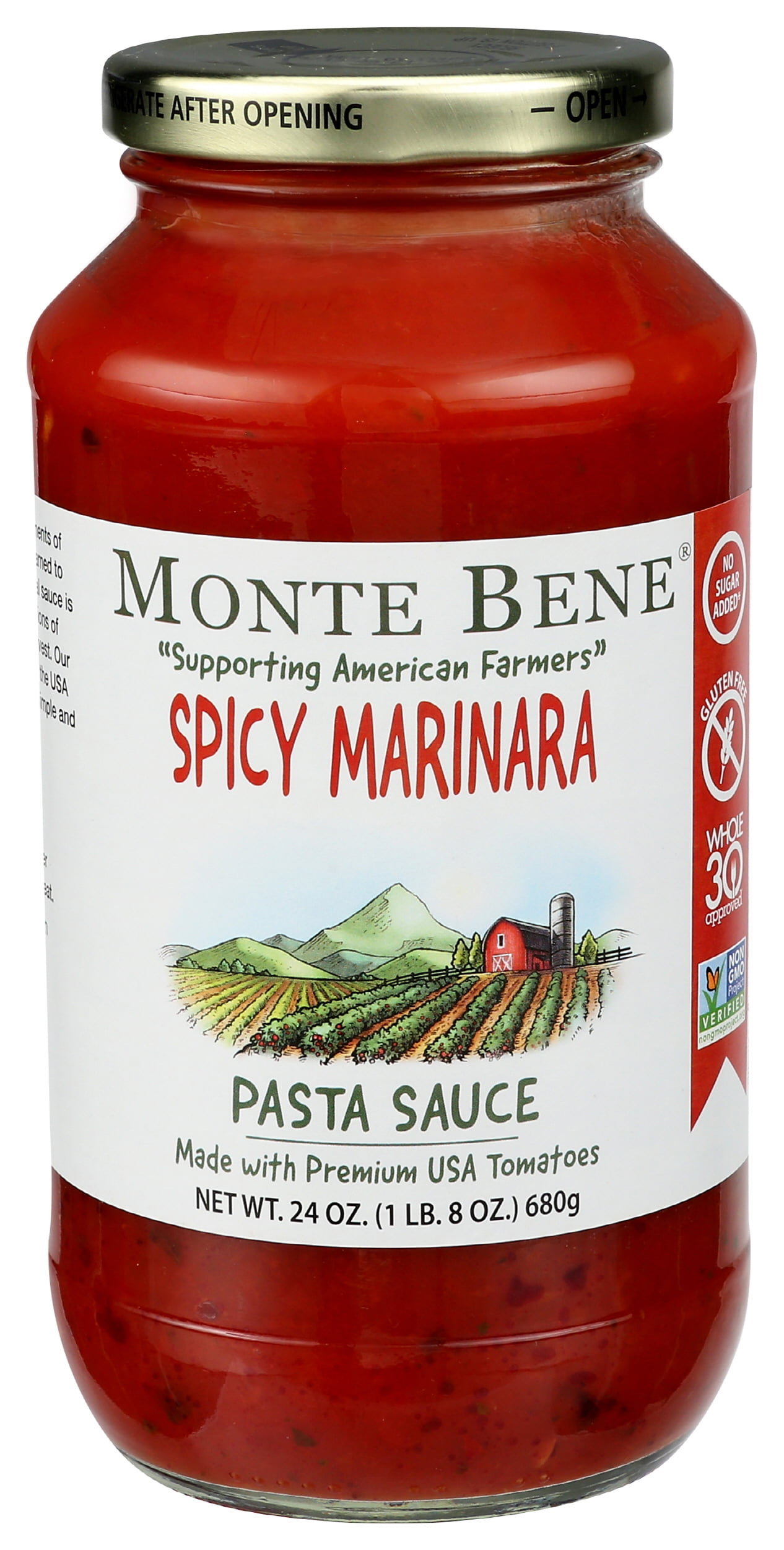 Monte Bene Pasta Sauce Spicy Marinara, 24 Fl Oz