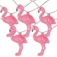 thumbnail image 2 of Northlight 10ct Battery Operated Flamingo Summer LED String Lights Warm White - 4.5' Clear Wire, 2 of 5