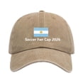 thumbnail image 2 of LIZUOJUN 2026 Soccer Cap Breathable Cotton Blend Unisex Embroidered 2026 Hat for Outdoor Sports Running Daily Wear Fan Gifts,Khaki, 2 of 4