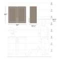 thumbnail image 3 of Pemberly Row Transitional Engineered Wood 32" Wall Cabinet in White, 3 of 10
