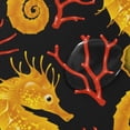 thumbnail image 4 of FREEAMG Home Decor Shower Curtain, Seamless Pattern Seahorse Coral Waterproof Bath Curtain, Washable Fabric Decor Shower Curtains for Bathroom, 60x72 inch, 4 of 5