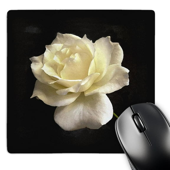 3dRose, White Rose, MousePad
