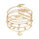 thumbnail image 1 of 5 uds estilo Retro pulsera de moda para mujeres niñas cadenas de mano pulseras joyería, 1 of 5