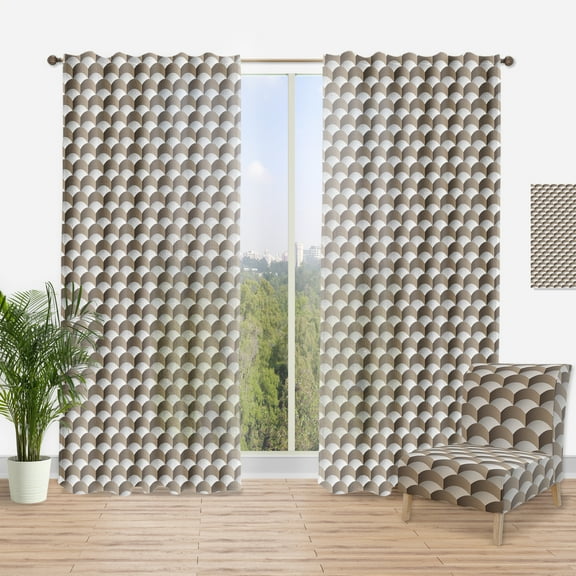 Designart 'Scandinavian Pattern VII' Scandinavian Curtain Panel