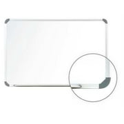 24in x 36in Aluminum Radial Edge Euro - Style Magnetic Whiteboard - 1 Marker, Eraser