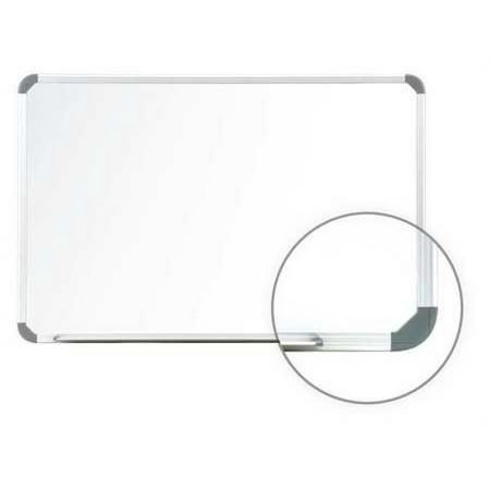 24in x 36in Aluminum Radial Edge Euro - Style Magnetic Whiteboard - 1 Marker, Eraser