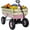 Pink, variant on Jump Into Fun Wagon Cart for Kids, Kids Garden Wagon Cart with Rubber Wheels, Removable Wooden Side and Big Wheels, 220LBS Capacity, All Terrain Pulling, Heavy Duty Utility Wagon for Kids (Blue)