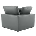 thumbnail image 5 of Sofa Corner Chair, Faux Vegan Leather, Grey Gray, Modern Contemporary Urban Design, Living Lounge Room Hotel Lobby Hospitality, 5 of 7