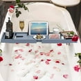 thumbnail image 3 of Bambloom Bamboo Bathtub Tray,Luxury Expandable Bath Tray for Tub with Bath Ball & Soap Holder,Gray, 3 of 6