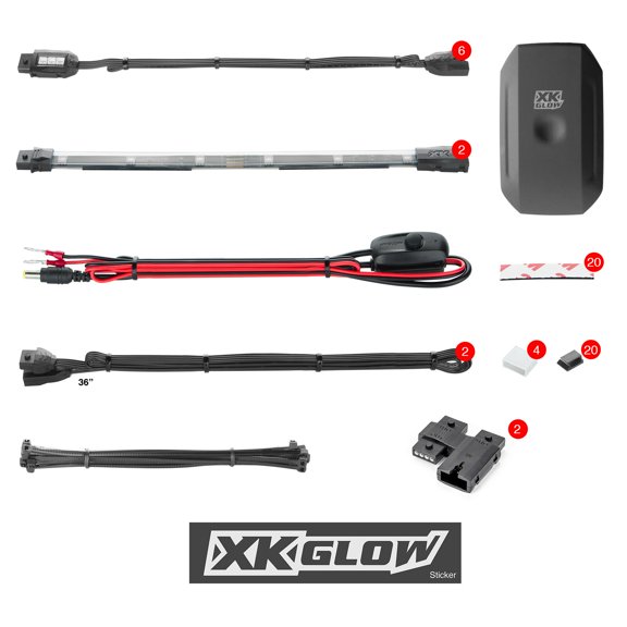 Xk Glow New Chrome LED Accent Light Kit, 653-0009