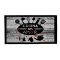 thumbnail image 3 of Kashi Home Kitchen Rug, Area Rug, Mat, Beautiful Print Non-Skid Latex Back Cook with Love 20x40 Rectangle, 3 of 5