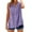 Purple, variant on Tank Tops for Women Sleeveless V-Neck Cotton Linen Turn-down Buttons Solid Casual Summer Tank Black S