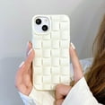 thumbnail image 2 of Compatible with iPhone 13 Pro Case, Cute 3D Plaid Laid Design Soft Silicone Shockproof Bumper Protection Cover for Women Girls (White), 2 of 7