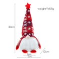 thumbnail image 5 of 2 piezas de adornos navideños de gnomo Rudolph sin rostro, muñeco de anciano, regalo de vacaciones, decoración de mesa de invierno a batería (rojo + verde), 5 of 5