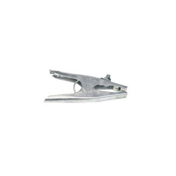 Lincoln Electric K910-2 Heavy Duty Ground Clamp - 500 Amp Rating - Copper Plated Jaw - Braided Copper Shunt, Silver