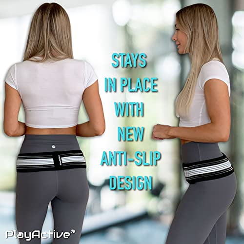 PlayActive Sacroiliac SI Joint Hip Belt - Lower Back Support Brace for Men  and Women - Hip Braces for Hip Pain - Pelvic Support Belt - Trochanter Belt  - Sciatica Pelvis Lumbar