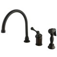 thumbnail image 1 of Single Handle Kitchen Faucet with Brass Sprayer, 1 of 1
