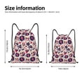 thumbnail image 2 of Saiise Skull lips record Guitar Pattern Sports Drawstring Backpack - String Swim Gym Bag with Wet Proof Pocket for Women&Men-Medium, 2 of 6