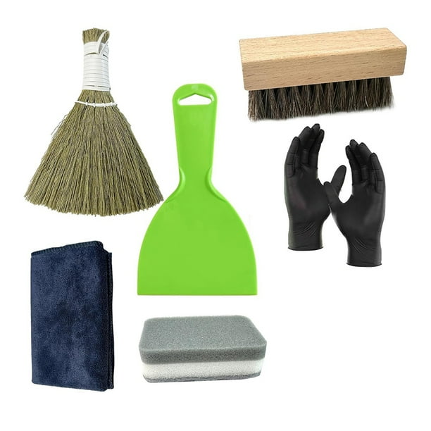 Kit de Limpieza de Lápidas de 6 Piezas, Kit Profesional para Tumbas de Granito, Mármol y Piedra. Incluye Cepillos.