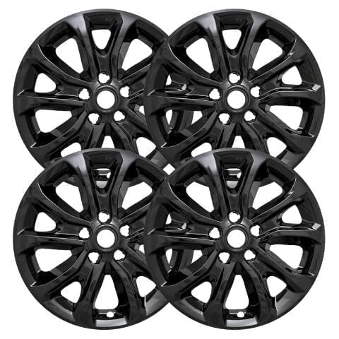 Set of 4 17 inch Gloss Black ABS Wheel Skins Wheel Covers compatible with 18-24 Chevrolet Equinox LT LS 18-21 Equinox L Impostors for 22968927 Wheel Series