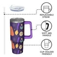 thumbnail image 3 of Halloween Gift 30oz Spooky Pumpkin Travel Coffee Mug with Handle and Straw Lid – Insulated Tumbler Cup, 3 of 5
