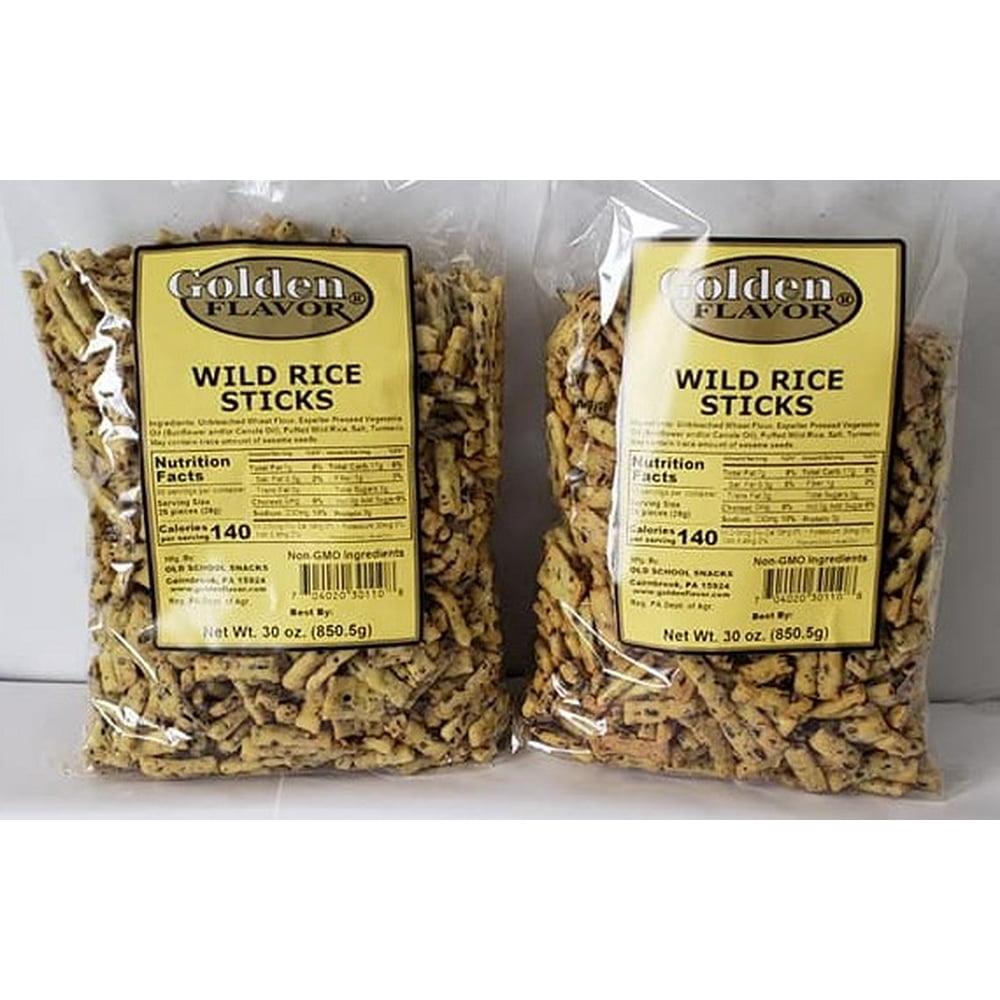 Golden Flavor Wild Rice Snack Sticks 30 oz bags (2 Pack) Walmart