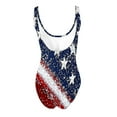 thumbnail image 4 of Sakmal Bathing Suits for Women Tummy Control Independence Day One Piece Red Swimsuits Usa Flag Swimwear, 4 of 5