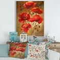 thumbnail image 3 of Designart Red Blossoming Poppies IV FLOAT FRAME WALL ART, 3 of 4