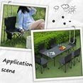 thumbnail image 4 of 531X645mm Camping Chair Replacement Fabric Oxford Cloth High Back Camp Chair Cover Black Collapsible Lightweight Outdoor Folding Chair Seat Replacements for Sketching Chair Lawn, 4 of 9