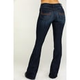 thumbnail image 4 of Idyllwind Women's Rebel Mid Rise Bootcut Stretch Denim Jeans - IF19J6-DKW 6W x 32L, 4 of 6