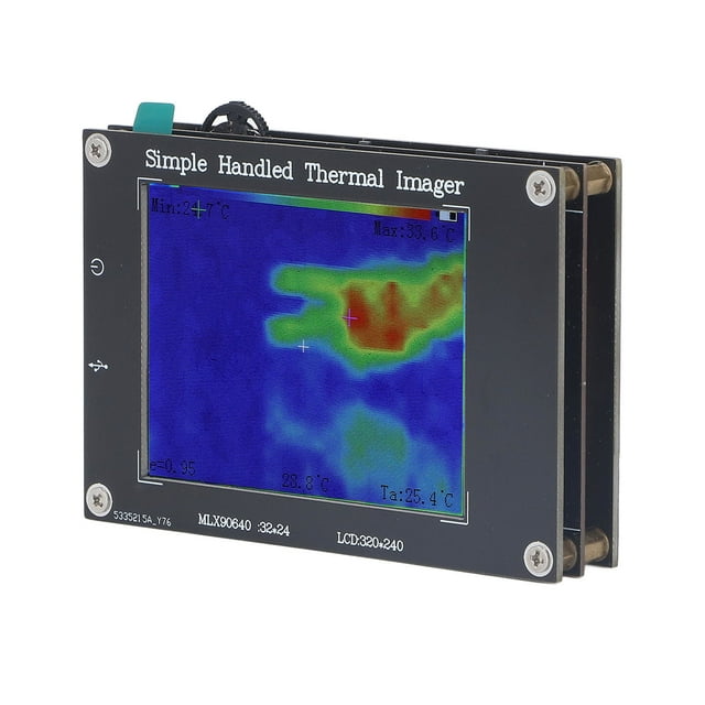 Thermal Imaging Camera, FR4 Epoxy Shell High Accuracy Wide Range Handheld 3.2 Inch Screen Infrared Thermal Imager for Industrial