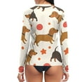 thumbnail image 2 of joogoo Womens UPF 50+ Rash Guard Dachshund Dog Balls Long Sleeve UV Protection Sun Shirts Tops XL, 2 of 7