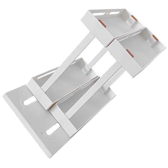 Counter Condiment Holder Kitchen Spice Rack Countertop Organizer Makeup Caboodle Carbon Steel Abs White