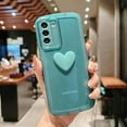thumbnail image 4 of for Samsung Galaxy S21 3D Heart Clear Case Cute Galaxy S21 5G Phone Case for Women Girls Camera Lens Protection Soft Matte Bumper Protection Transparent Cover for Samsung S21 6.2 inch (Blue), 4 of 8